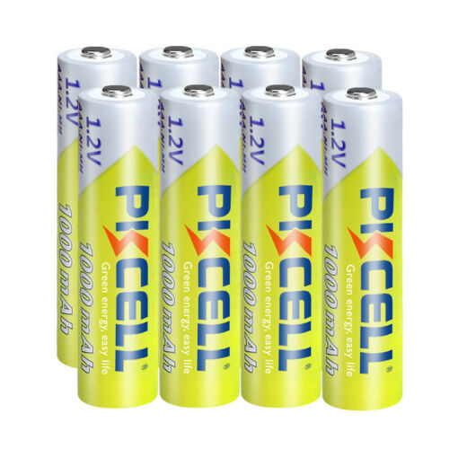 8PC AAA Solar Lights Batteries 1.2V 1000mAh NiMh Rechargeable Battery PKCELL - Picture 1 of 6