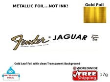 Fender Jaguar Guitar Decal Foil Waterslide logo restoration headstock 17g