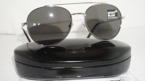 Montblanc Silver Anti-Reflective Sunglasses for Men