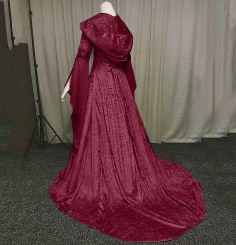Women Medieval Witch Dress Cosplay Halloween Costume Gothic Plus Size Chic  0328 | eBay