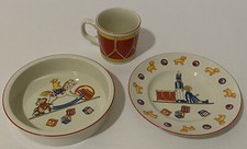 VTG. Tiffany Co Tiffany Toys Child Plate Bowl Cup Drummer Boy 1992 MADE IN USA