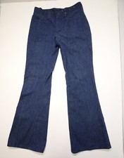 Vintage Wrangler Blue Jeans Womens 30x32 Flare Leg Patch Pocket Made in USA