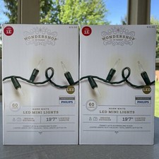 2 Boxes  120 Wondershop Warm White Mini LED Christmas Wedding Lights Philips