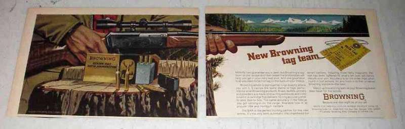 1971 Browning BAR Rifle Ad - Tag Team