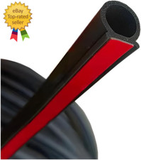 Car Door Rubber Seal Strip, D-Shape Auto Weather Striping, 3M Self Adhesive Soun