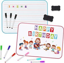 Kid's Dry Erase Board and Magnet Set, Double Sided Kid's Magnetic Dry Erase Dood