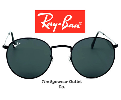 Store Display Rayban Round Metal RB3447 Black Men / Women Standard 50mm Ray Ban