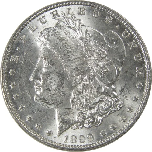 1899 Morgan Silver Dollar Uncirculated Mint State $1 Coin SKU:I24398