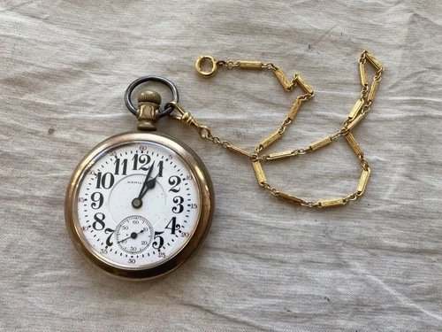 Hamilton Antique Pocket Watch Railroad