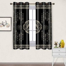 Nordic Vikings Print Curtain, Viking Yggdrasil Tree of Life Curtains Room Dar...