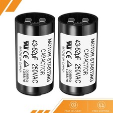 2 x Motor Start Capacitor 43-52uF/Mfd 250V 50/60Hz CD60 Run Capacitor