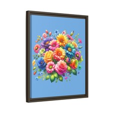 Flowers Floral Wall Art Canvas Framed Matte Canvas Home Decor Gift Item