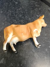 Vintage Beswick Guernsey Cow Bone China Cow. Brown Gloss. 8cm X15cm VGC