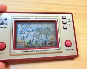Nintendo 1981 Game & Watch Octopus Wide Screen Handheld Electronic Game &ldquo;Tested&rdquo;