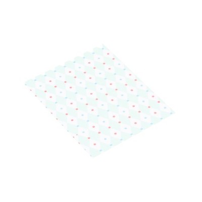 1x LEGO Duplo Fabric Blanket 8x10 White Light Aqua Points Bed 6295292
