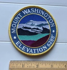 Mount Washington New Hampshire elevation 6288 Feet 3.5” Round Embroidered Patch