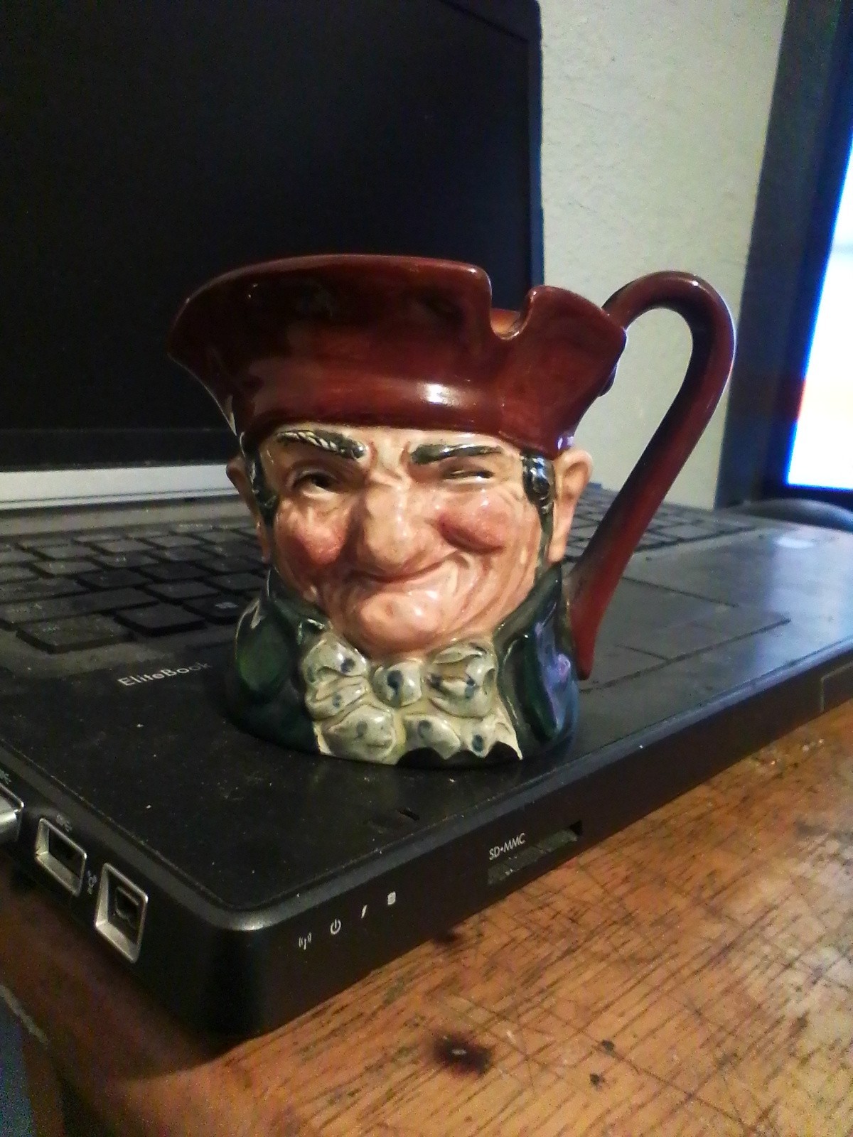 This Is A Vintage Royal Doulton Old Charley Character Jug Model D5527Post wwii 3.25 inch also used as an ash bowl or jug