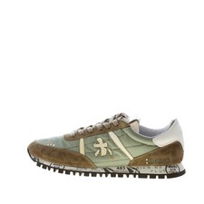 PREMIATA scarpe uomo sneaker Sean 6636 in camoscio e tessuto verde militare