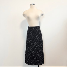 Brandy Melville Black Maxi Pencil Long Skirt Floral XS- Small