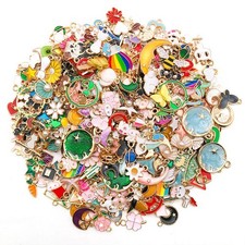 Mixed Styles Gold Enamel Charms Pendants Diy Jewelry Making Accessories 20-50pcs