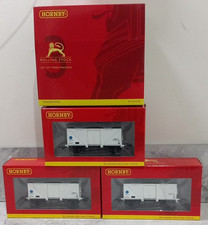 HORNBY R6624A Set Of 3 x 12 Ton Fish Vans E87095/93/94, White, Excellent, boxed