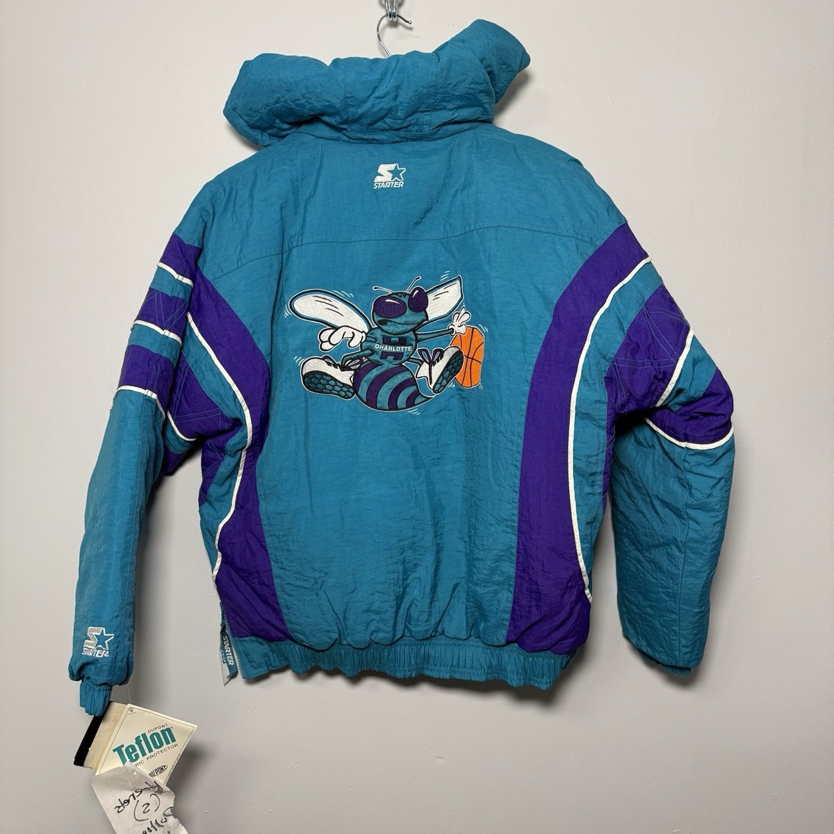 Charlotte Hornets Vintage 90s Starter Pullover Jacket Size mens S