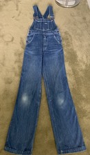 Vintage Falmers Denim Dungarees, Made In Great Britain, Size S, Extra Long.