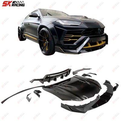 DRY Carbon Fiber Front Rear Diffuser Wing Fender Kits Fit 18-22 Lamborghini URUS