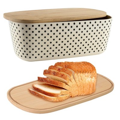 Bread Box With Cutting Board Lid Made With Bamboo Fiber Bread Box For Kitchen Co