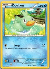 Pokemon TCG Ducklett 7/30 XY trainer Kit Suicune LP