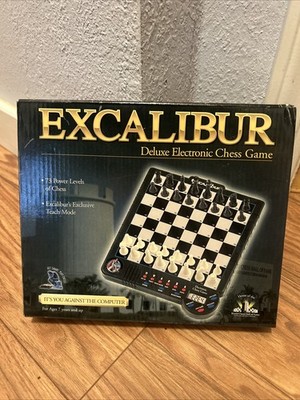 Excalibur Deluxe Electronic Chess Game Saber IV Teach Mode 73 Level Magnetic