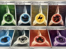 Complete Black Bolt & White Flare Horizontal Line Holo Energy Set 8 Cards