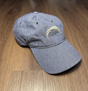 New Era San Diego/LA Chargers NFL Football Blue&White Pinstripe Adjustable Hat