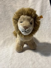 Steiff Leo "Lowe 6" Lion Plush Beige Ear Tag Made In Germany 066658