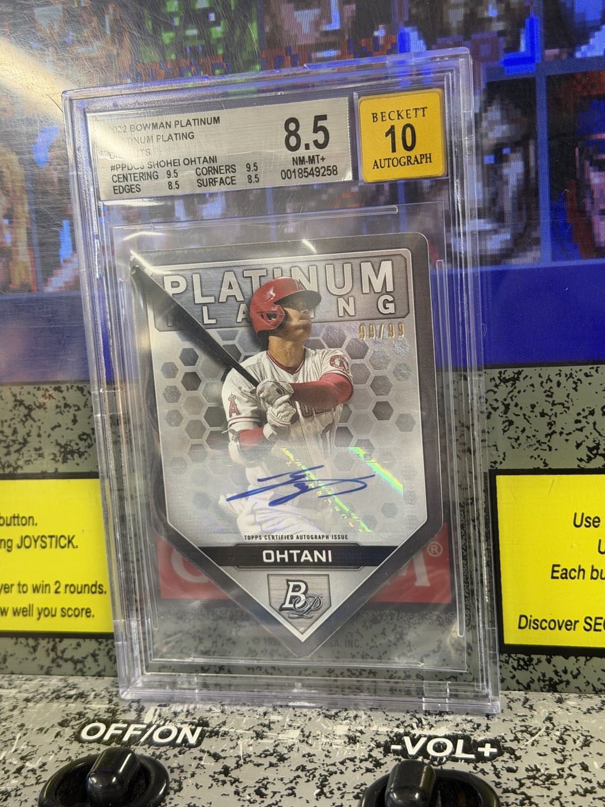2022 Bowman Platinum Plating Die-Cut Shohei Ohtani Auto 99/99 BGS 8.5 Auto 10 view 10