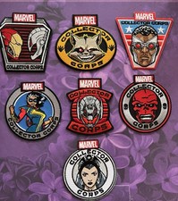 Seven Marvel Collector Corps Patches Funko Storm Iron Man Ultra Man Rocket 2016
