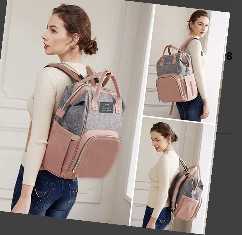 LAND Traveling Share Diaper Bag Backpack Pink/Gray NWOT | eBay LAND Traveling Share Diaper Bag Backpack Pink/Gray NWOT | eBay