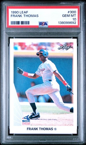 1990 LEAF #300 FRANK THOMAS ROOKIE RC PSA 10