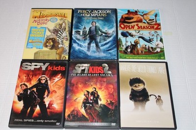 Kids & Family DVD Lot of 6 - Spy Kids 1 & 2, Percy Jackson, Madagascar 0007