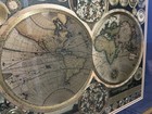 31” Framed Planisphaerium Terrestre World Map AF Zürner-Pieter Schenk Gold Foil — photo 4