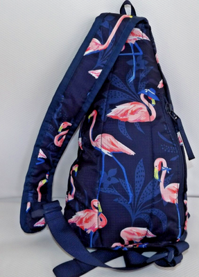VERA BRADLEY Mini Sling Backpack Purse - Pink Flamingo Party  display picture 3
