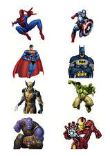Marvel DC Superhero Bedroom Wall Stickers Phone Laptop Stickers X 24 | UK Seller