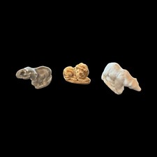 Vintage Miniature Animal Figurines Lion Polar Bear Elephant Lot of 3
