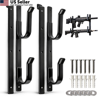 Killer's Instinct Outdoors 2 Pack Metal Gun Rack for Truck Set 1, Black