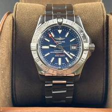 Breitling Avenger II GMT A32390 43mm Blue Dial Watch on Bracelet Xtra Blue Strap