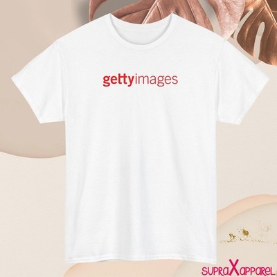 Getty Images Stock Logo Mens T-Shirt Cotton Graphic Tee Made in USA Colors S-5XL