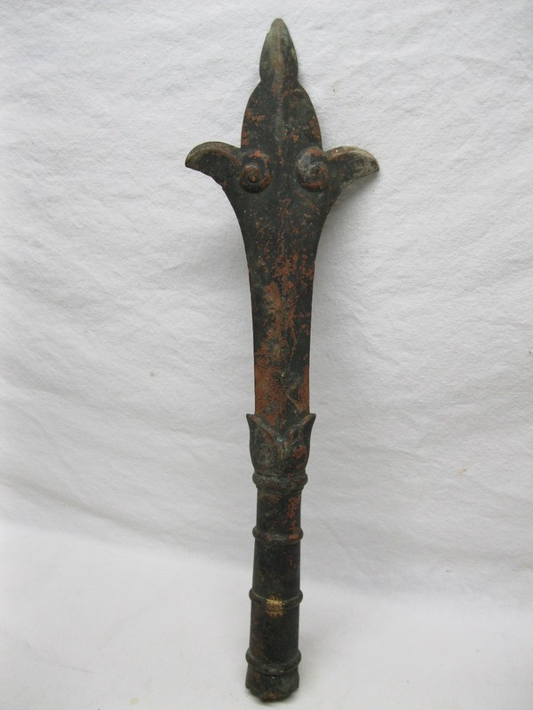 Pike Spear Point Head Staff Weapon Ngulu Vtg Old Antique Ancient Brass Bronze