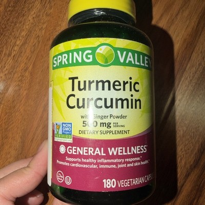 Spring Valley Ultra Strength Turmeric Curcumin DietSupplement 500 mg180 Ct