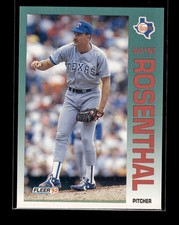 1992 Fleer #318 - Wayne Rosenthal - Texas Rangers Baseball Rookie Card RC. rookie card picture