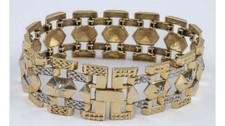 14K Fancy Link Bracelet stamped 610